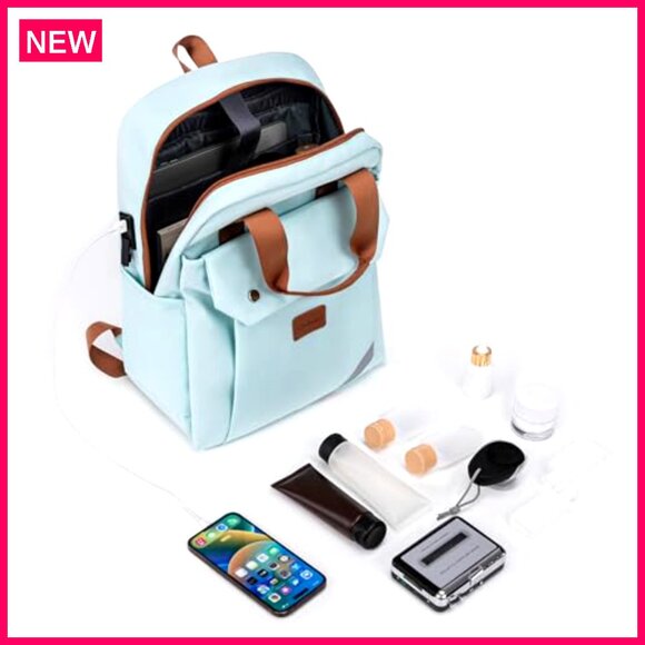 Lightweight Travel Backpack with USB Port, Laptop Compartment, Luggage Strap - Picture 7 of 8